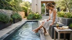 Compact plunge pools providing refreshing relief during a warm British summer weekend.