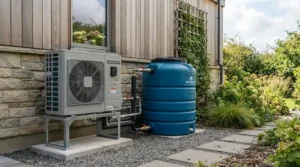 Energy efficient heating system operating alongside a domestic swim current pool setup