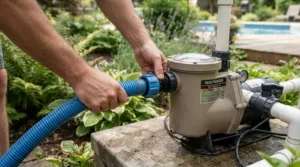 Demonstration of fast setup time for a standard pool and pump bundle