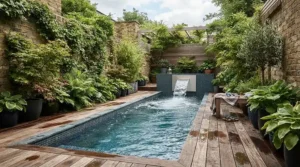 Resistance current basin fitted neatly into a compact urban yard
