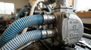Secure hose clamps and pipe connections on a running cartridge filter pump